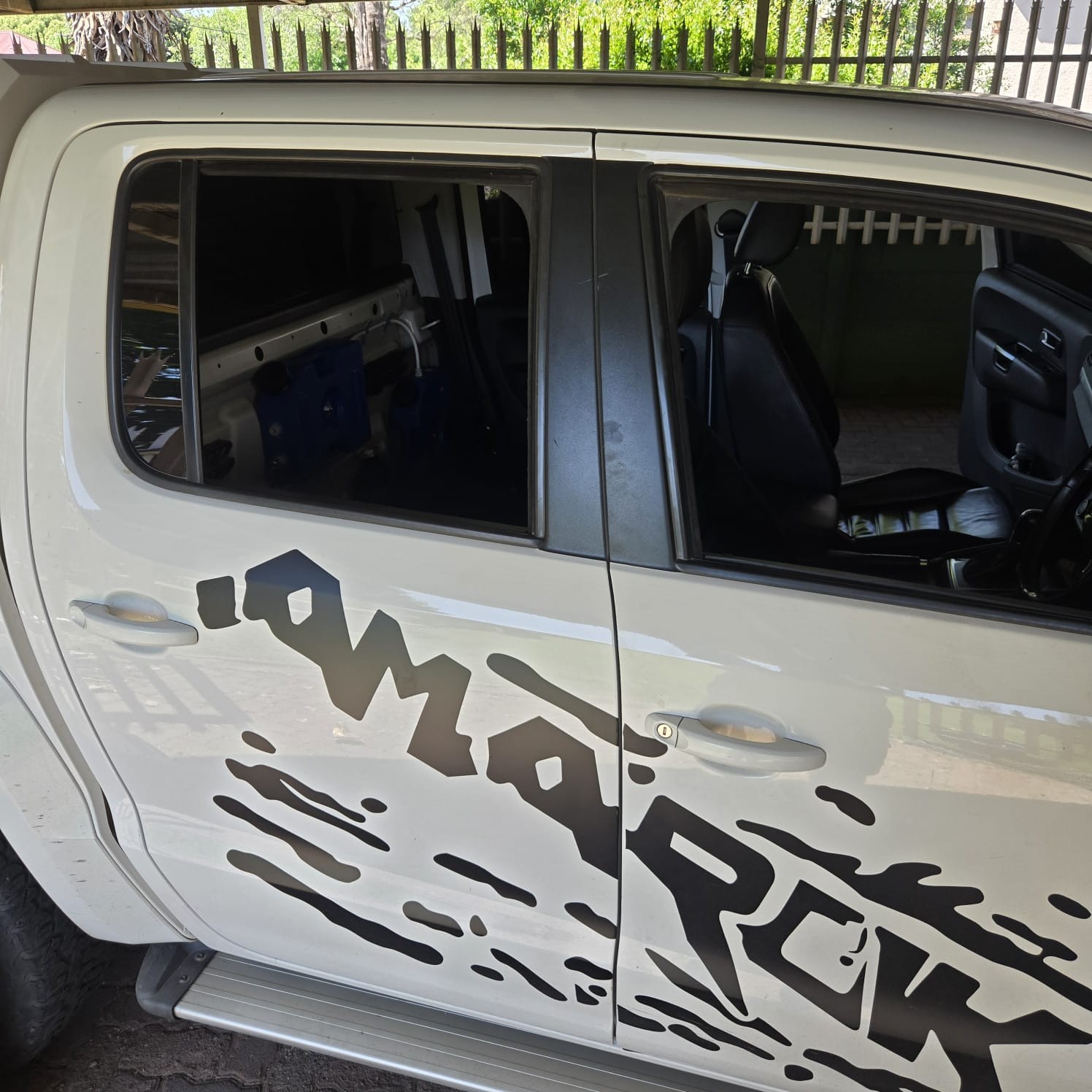 Side view of a pickup truck